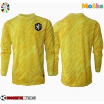 Moške Nogometnih dresov Nizozemska Vratar Gostujoči EP 2024 Dolgi rokavi